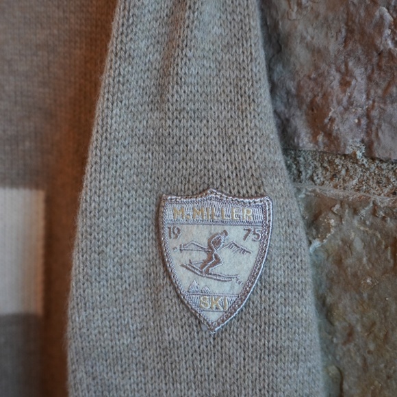 Tan Sweater with Ski Patch  - Size S - Picture 2 of 3